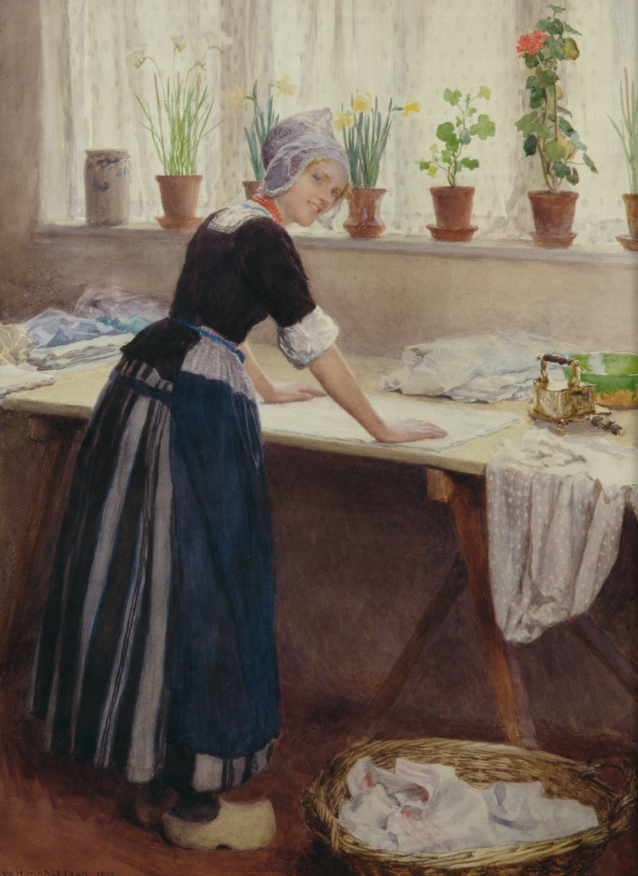La lavandera, 1915 de William Henry Margetson