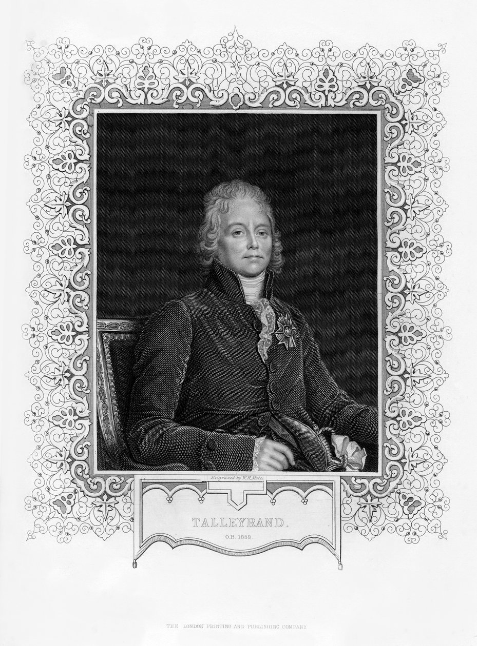 Charles Maurice de Talleyrand-Perigord, diplomático francés, siglo XIX de William Henry Mote