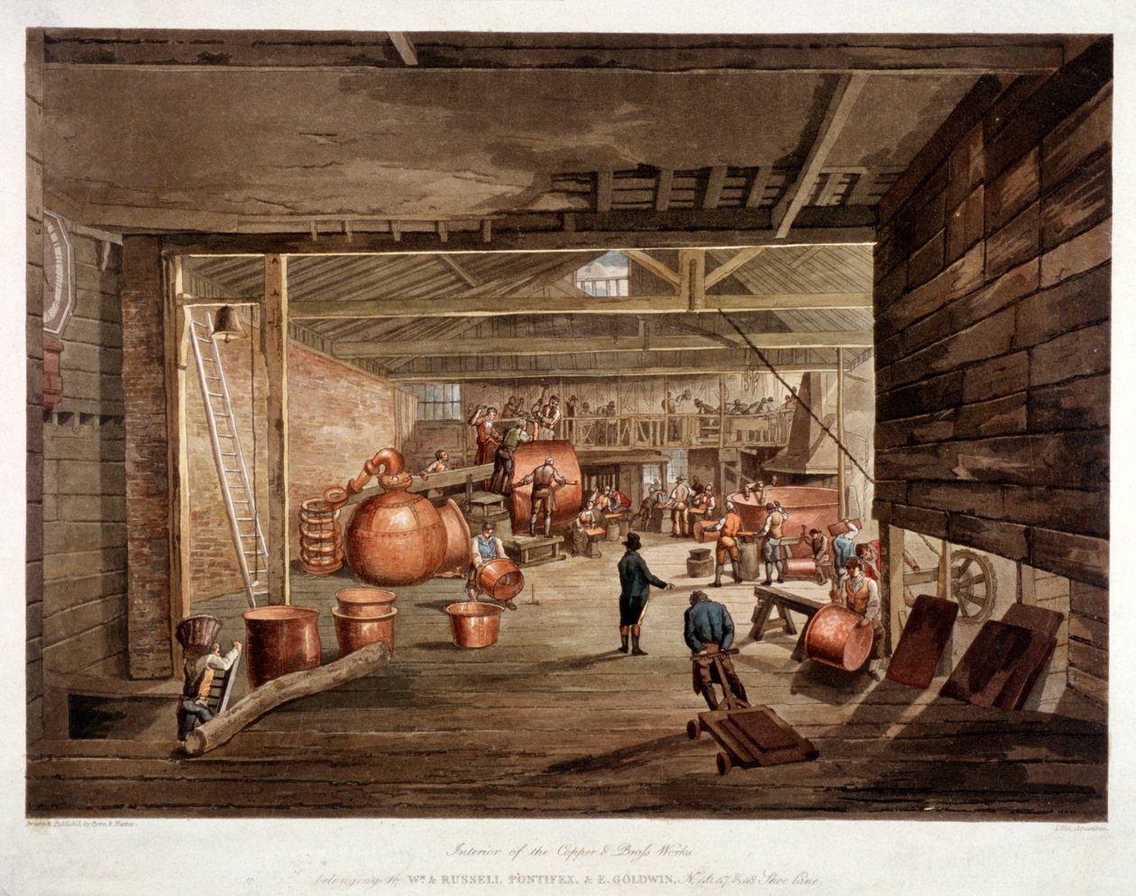 Shoe Lane, Londres, c. 1806 de William Henry Pyne
