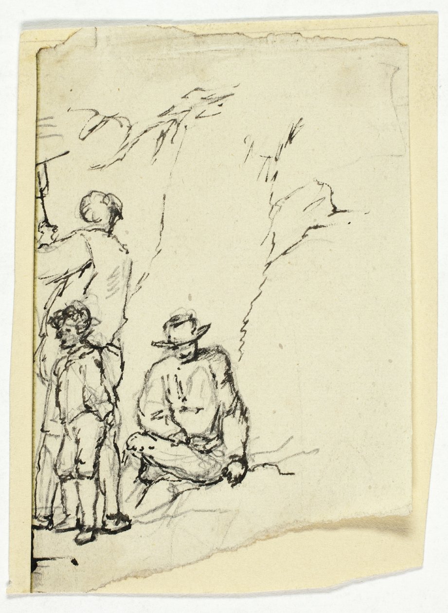 Dos hombres con niño de William Henry Pyne