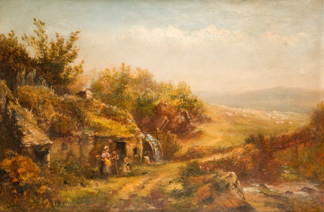 Cabaña y Rueda de Molino de William Henry Vernon