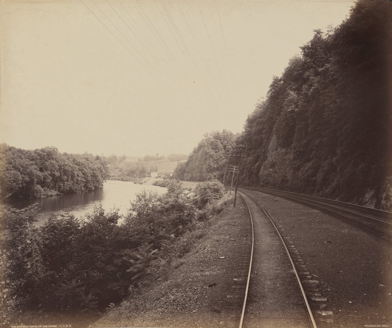 Curva Rockdale, en el Lehigh,c. 1895 (foto) de William Herman Rau
