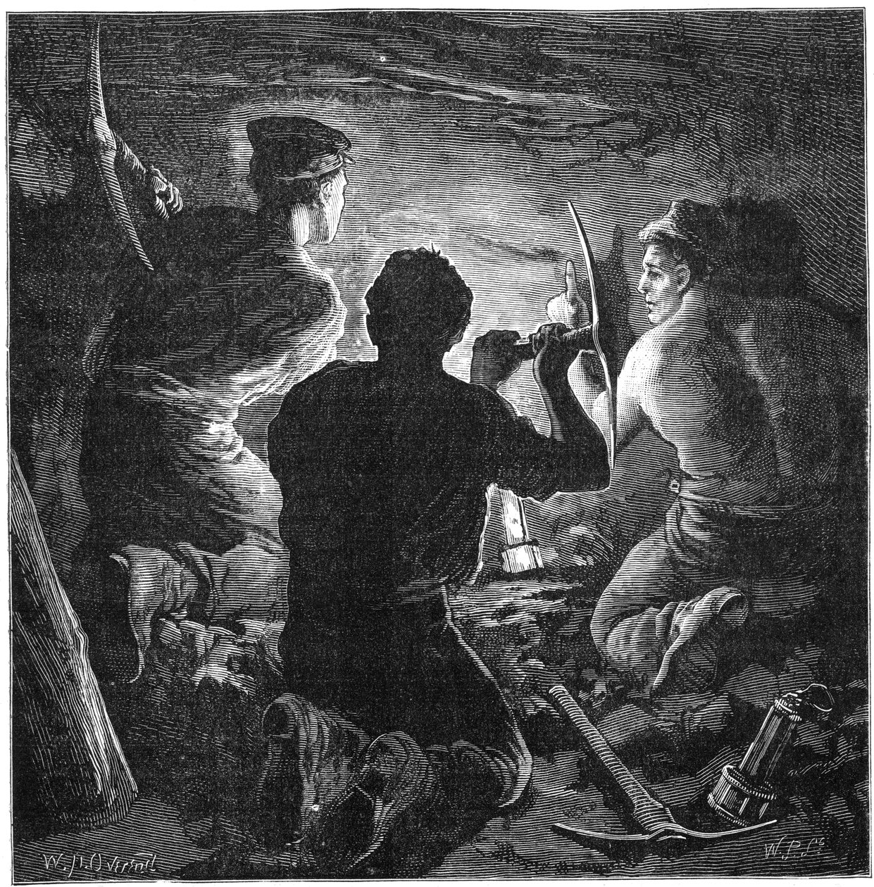 Accidente minero, Mina Tynewydd, Gales del Sur, abril de 1877, c1885 de William Heysham Overend