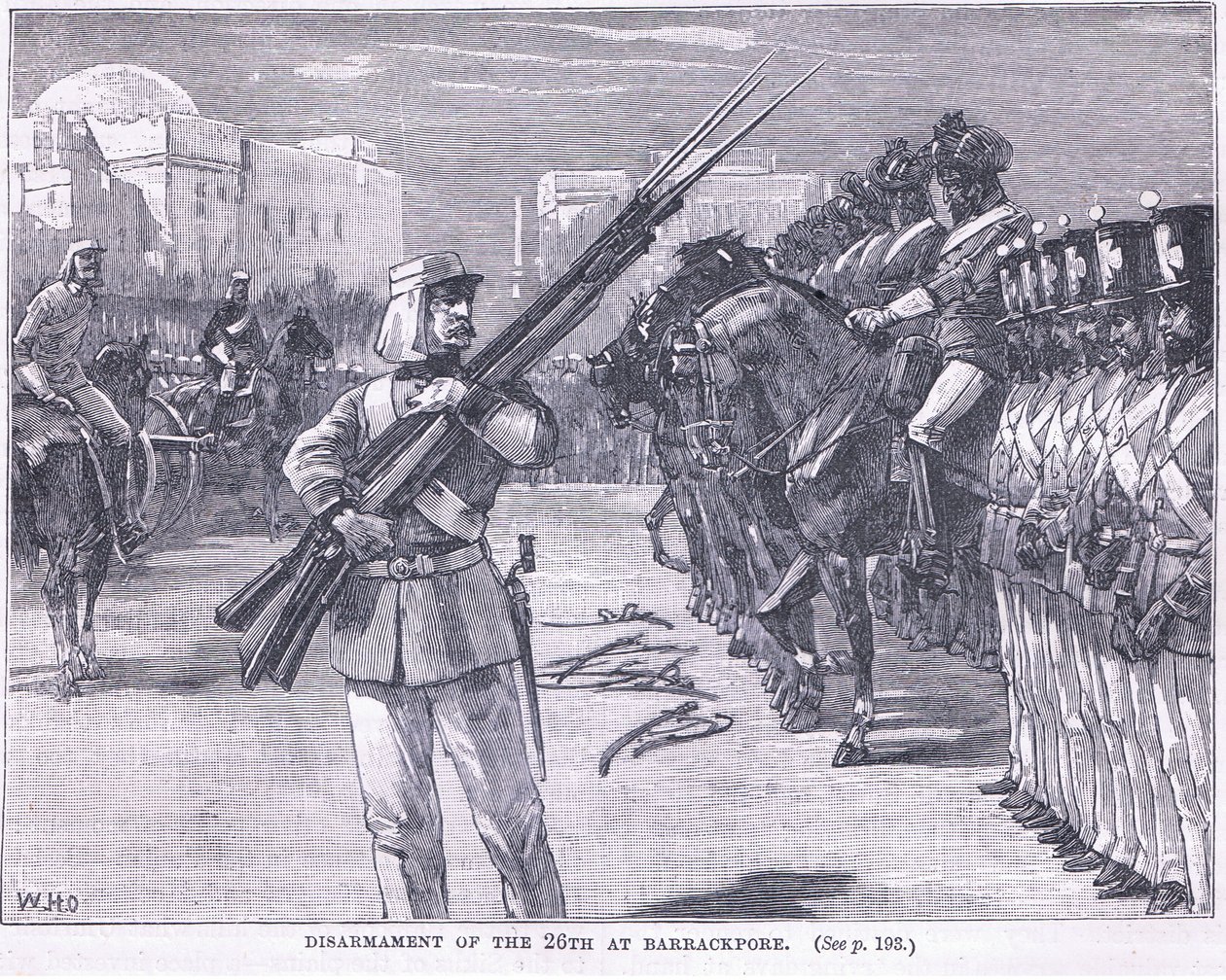 Desarme del 26 en Barrackpore 1857 AD de William Heysham Overend