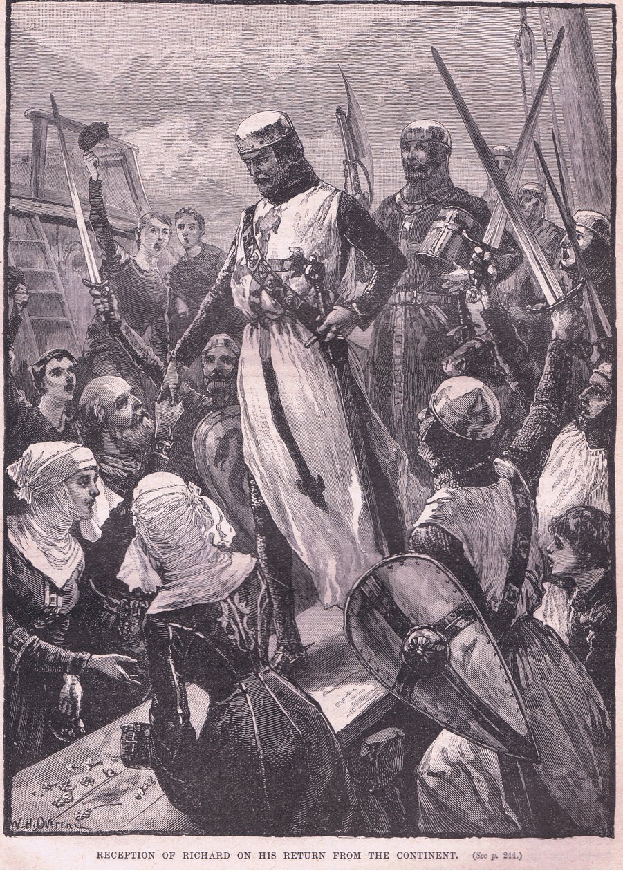 Recepción de Ricardo a su regreso del continente en 1194 d.C. de William Heysham Overend