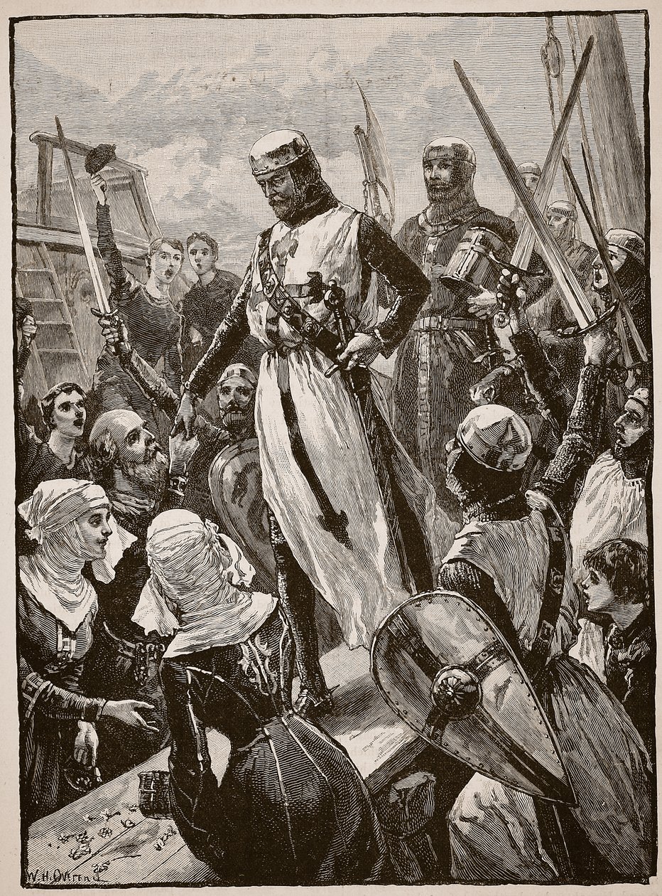 Recepción de Ricardo a su regreso del continente, ilustración de 