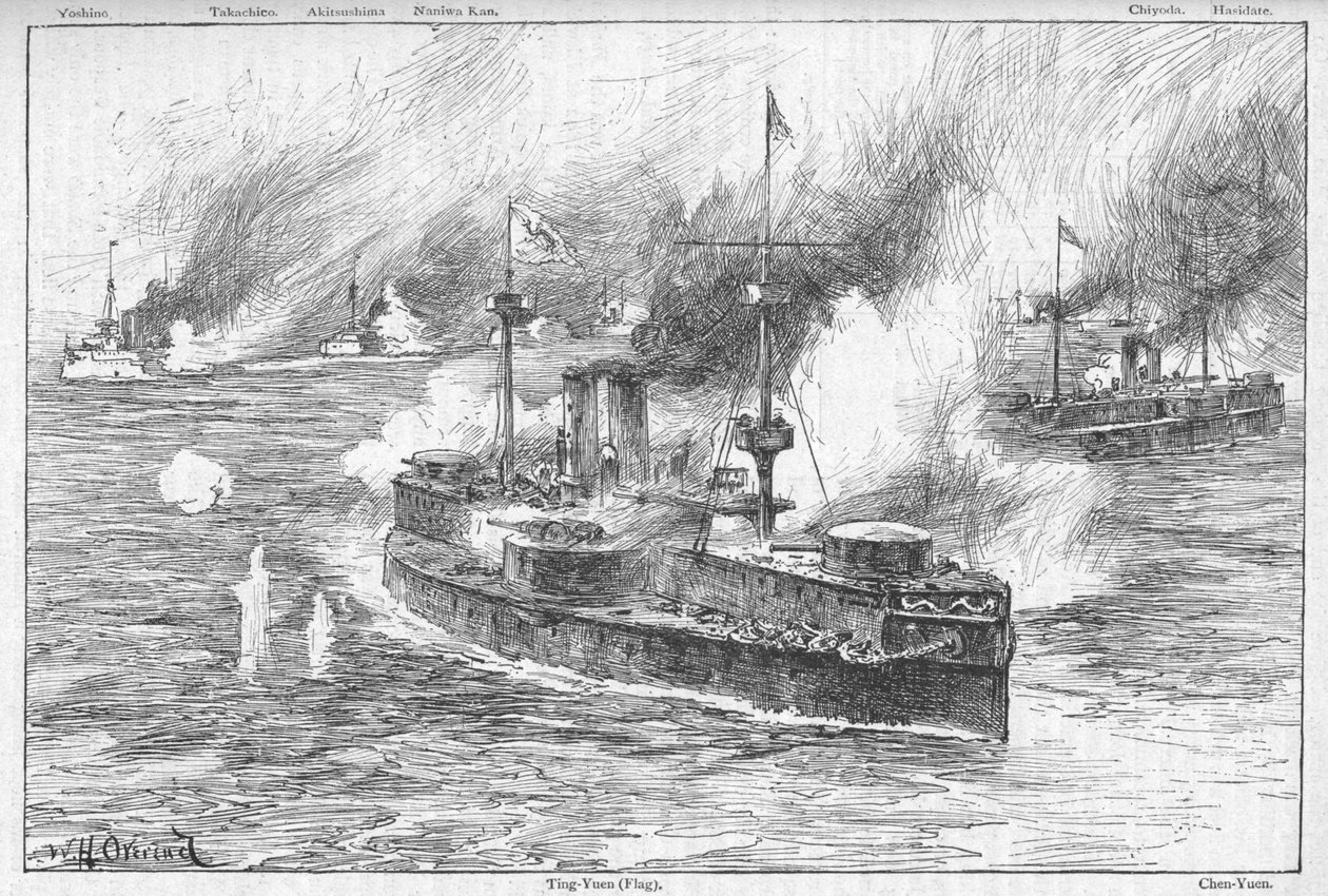 La Batalla del Yalu, 1895, 1902 de William Heysham Overend