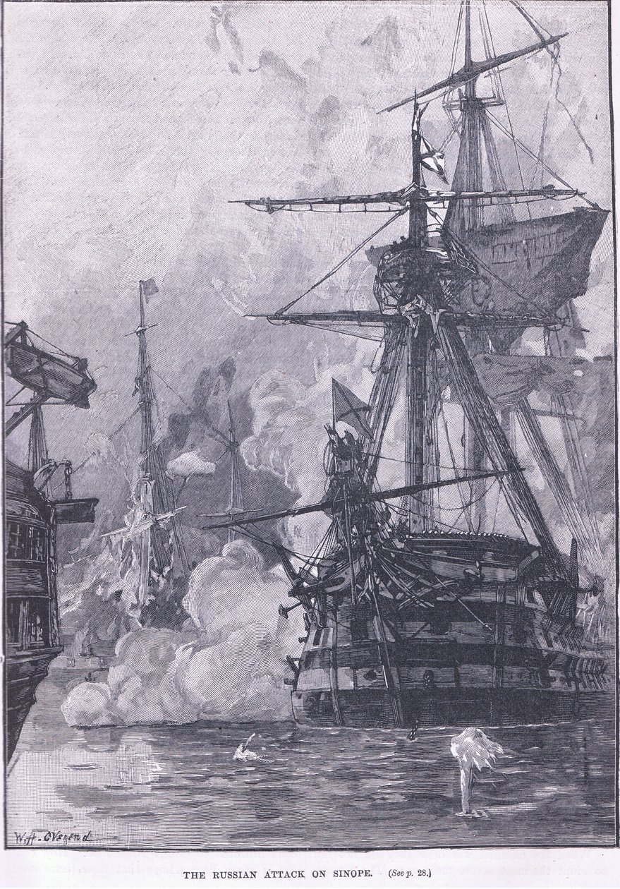 El ataque ruso a Sinope 1853 d.C. de William Heysham Overend