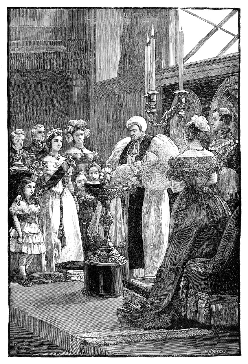 El bautizo de la Princesa Luisa, c1848, 1900 de William Heysham Overend