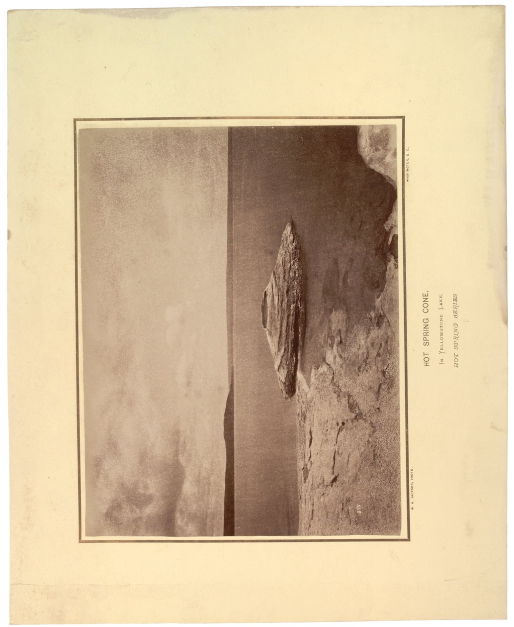 Cono de manantial caliente, en el Lago Yellowstone, 1871 de William Hicks Jackson