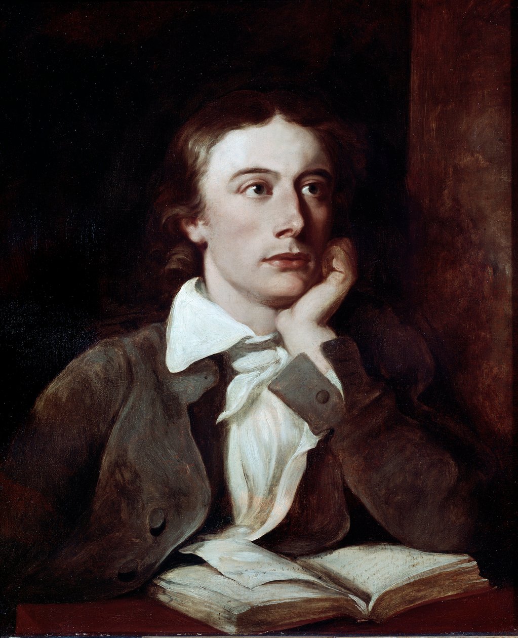 Retrato del poeta británico John Keats (pintura) de William Hilton