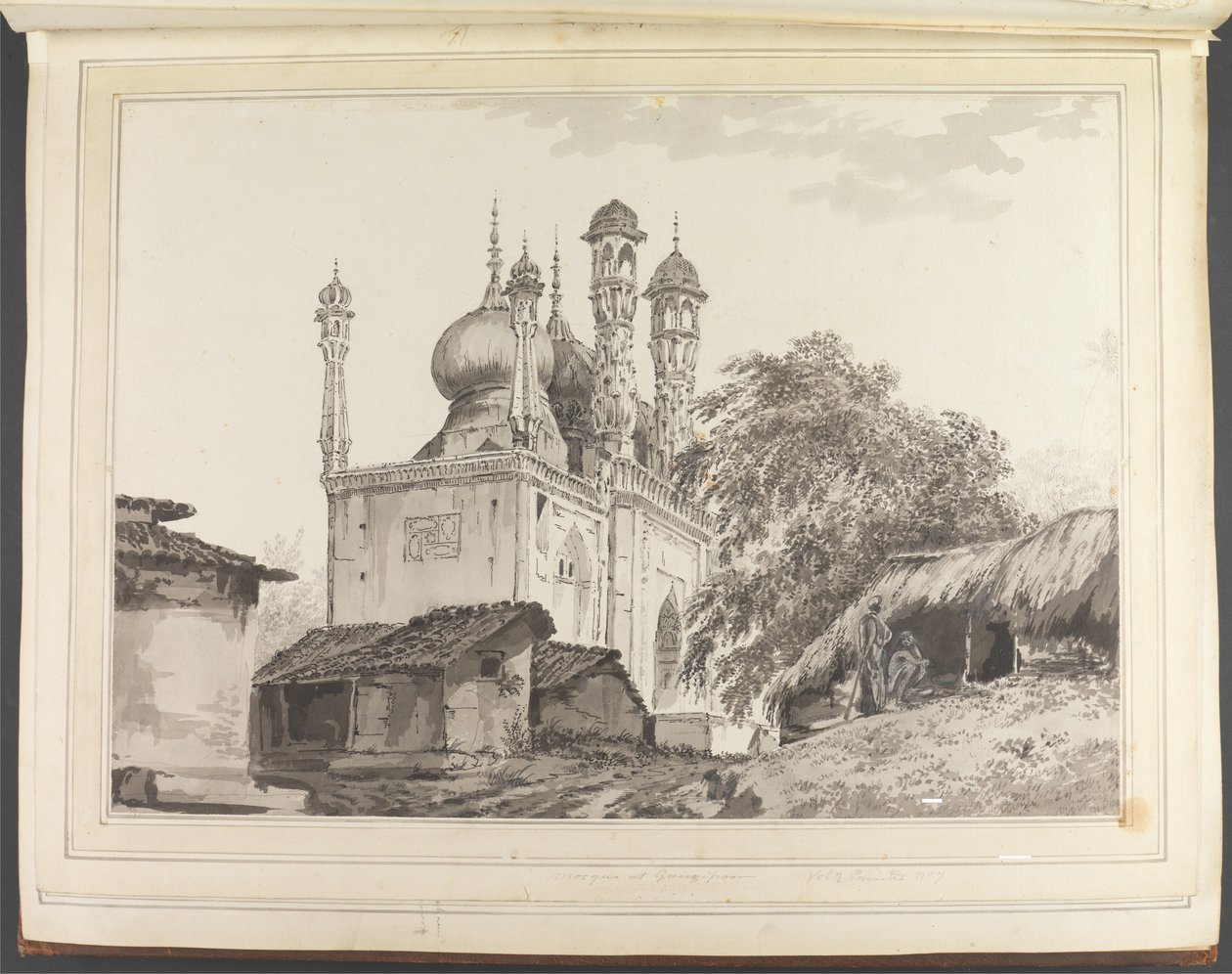 Una mezquita en Gazipoor [Ghazipur] de William Hodges