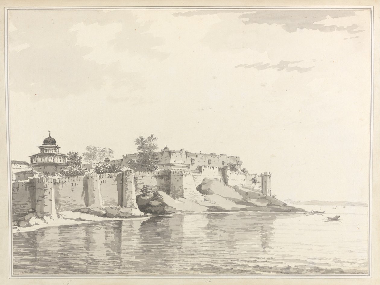 Vista del fuerte de Allahabad de William Hodges