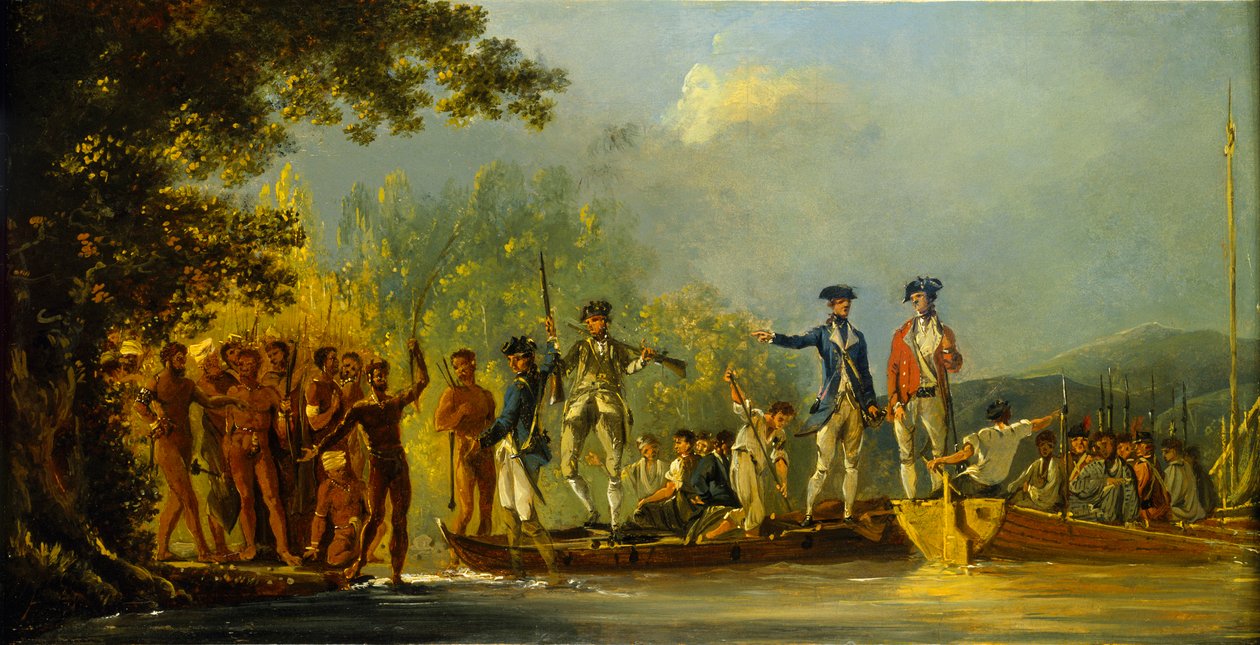 Aterrizaje en Mallicolo de William Hodges
