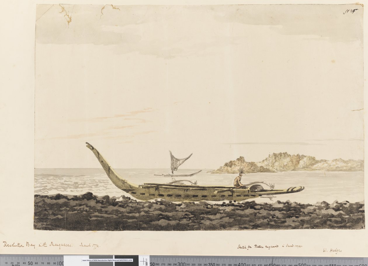 Página 25 Bahía Resolución en las Marquesas. 1774 de William Hodges