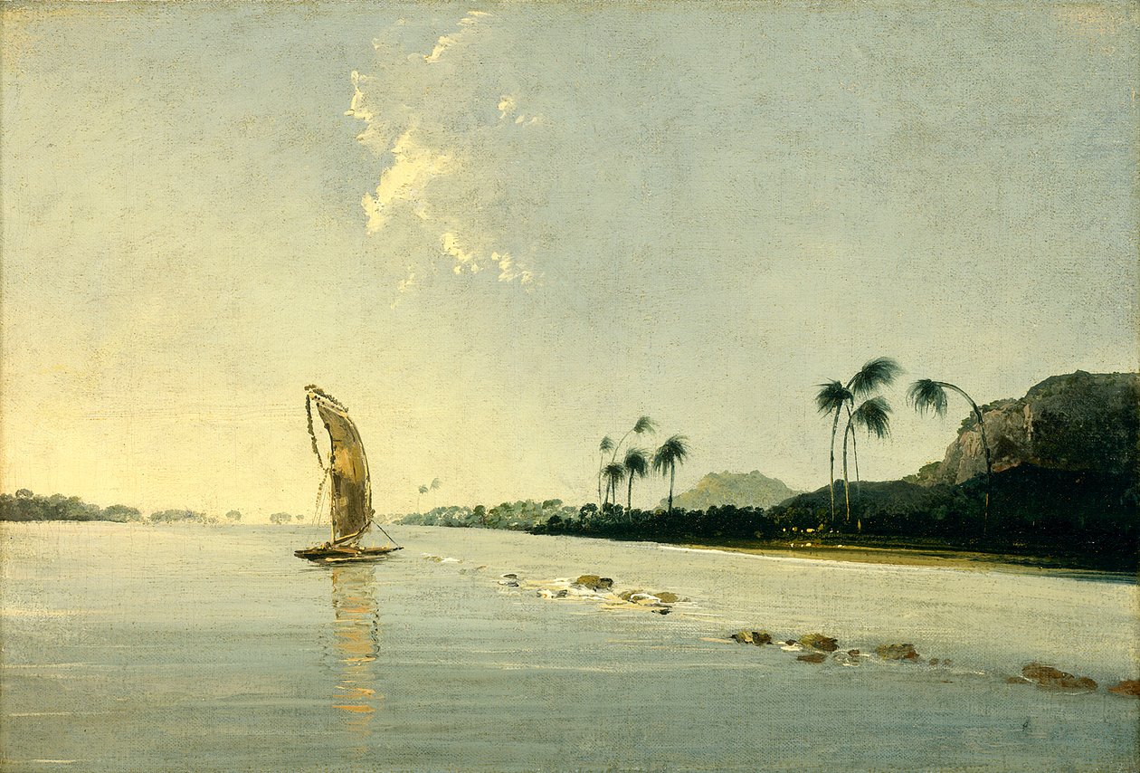 Vista de parte de la isla de Ulietea [Raiatea]. de William Hodges