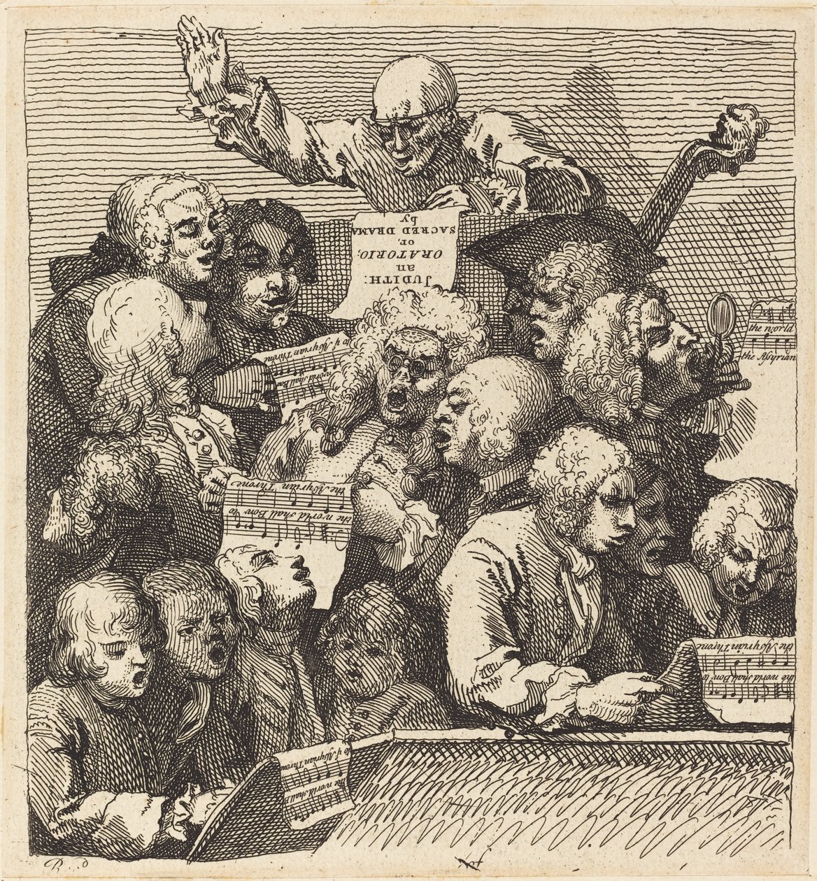 Un coro de cantantes de William Hogarth