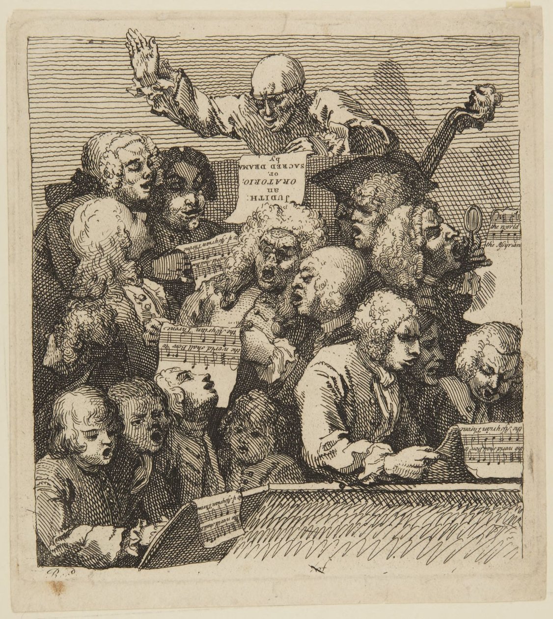 Un coro de cantantes de William Hogarth