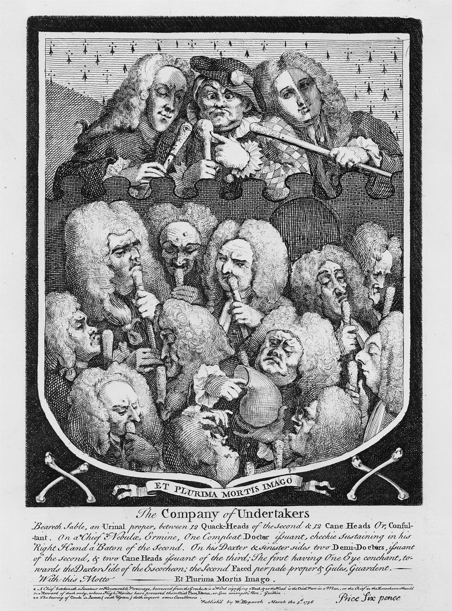 Una consulta de médicos, 1736 de William Hogarth
