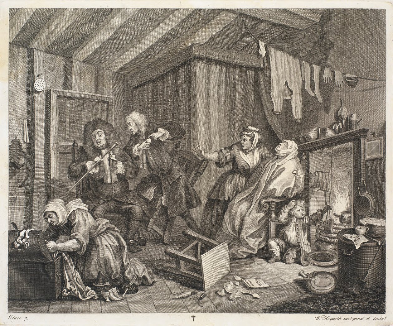 El progreso de una prostituta de William Hogarth