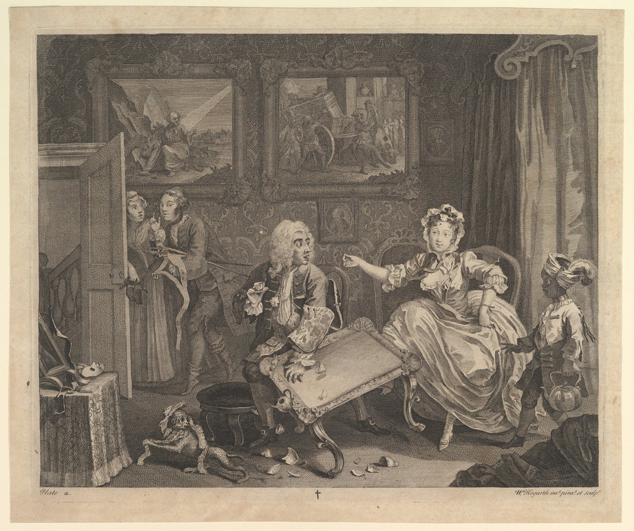 El progreso de una ramera, Placa 2 de William Hogarth