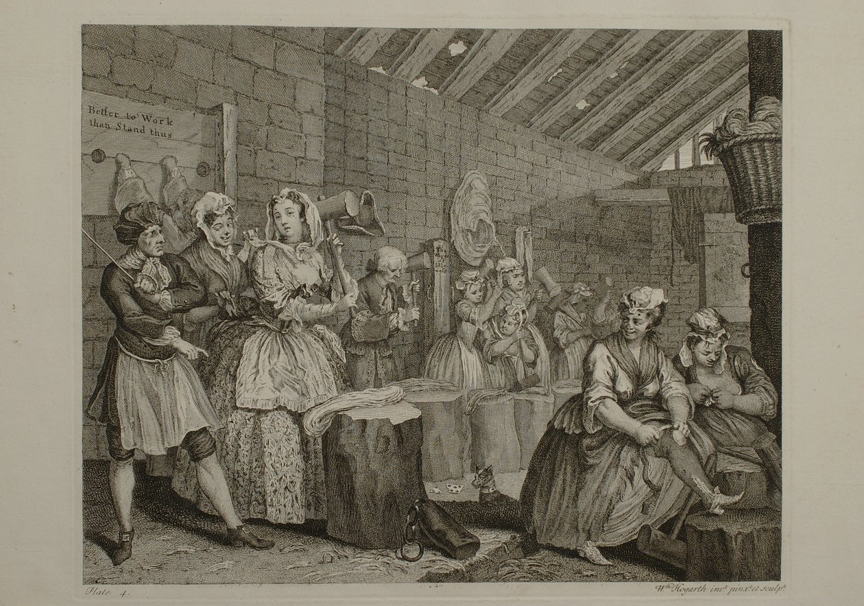 La carrera de una prostituta: lámina 4 de William Hogarth