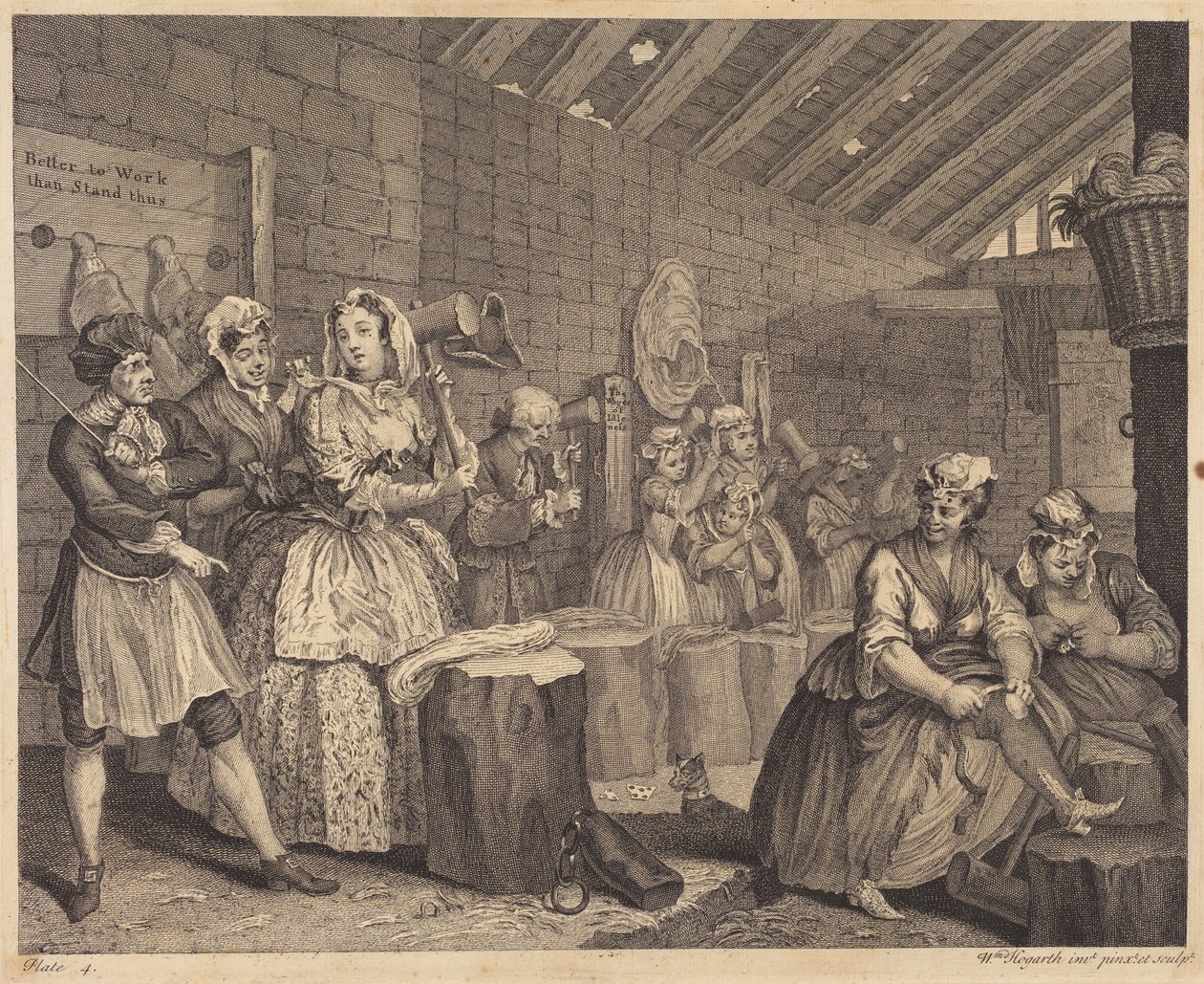 La trayectoria de una ramera: lámina 4 de William Hogarth