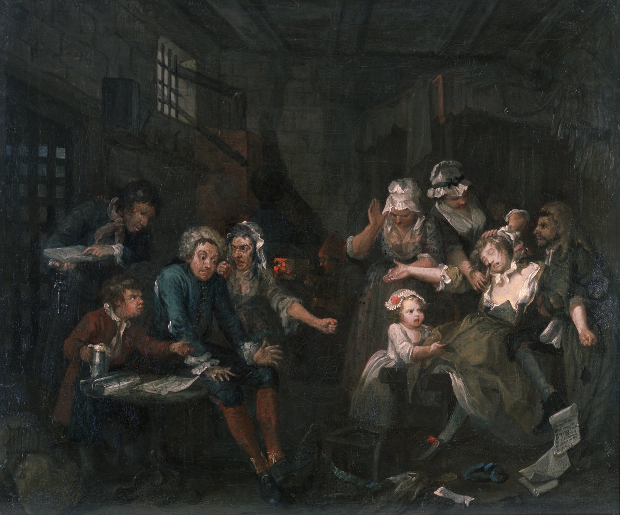 La Carrera del Libertino VII: El Libertino en la Prisión de William Hogarth