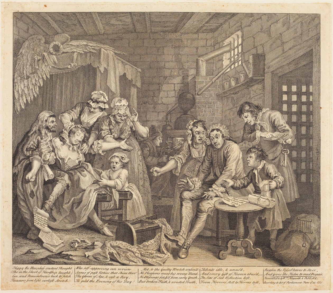 La carrera de un libertino: lámina 7 de William Hogarth