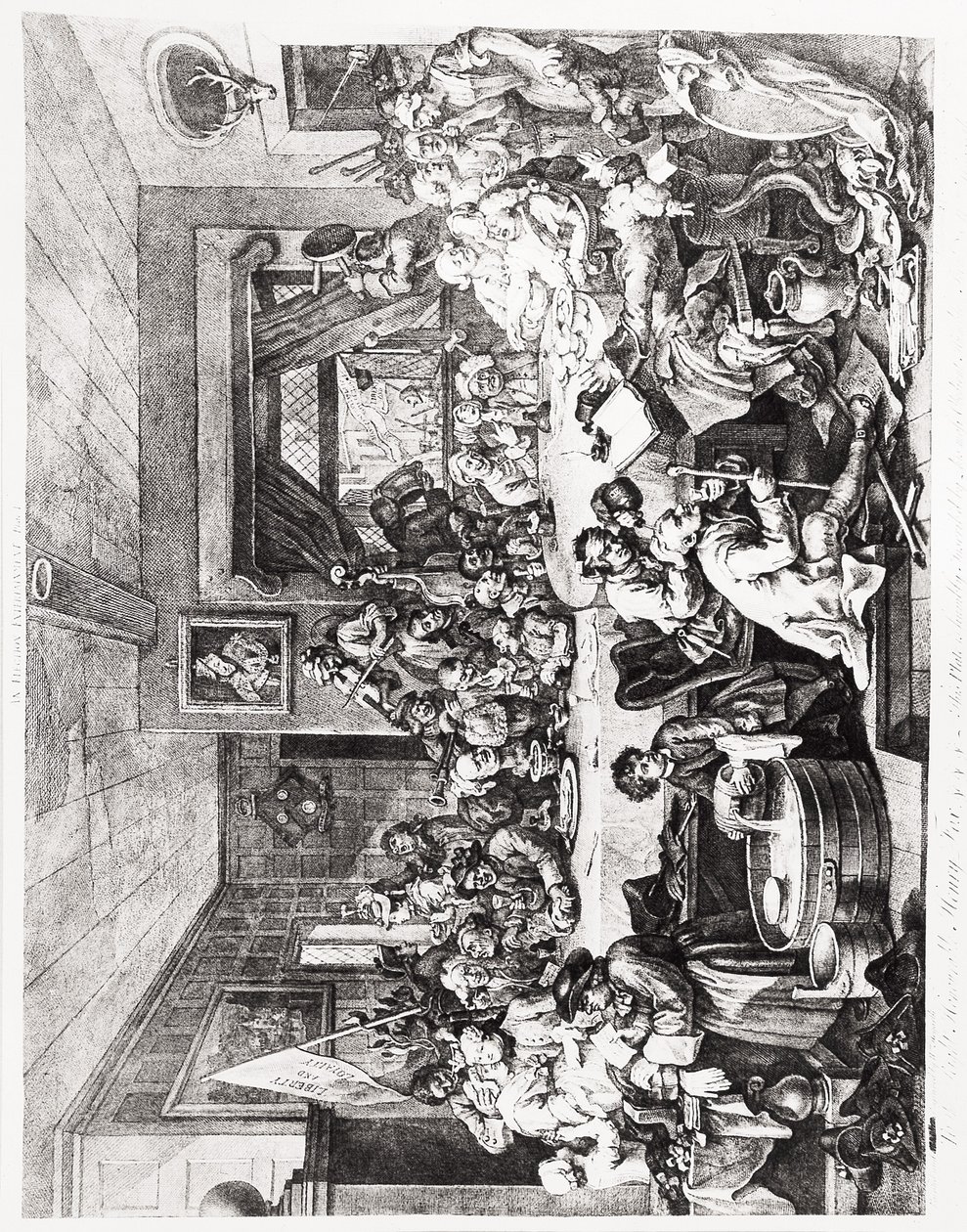 Un Entretenimiento Electoral, Lámina I, 24 de Febrero de William Hogarth