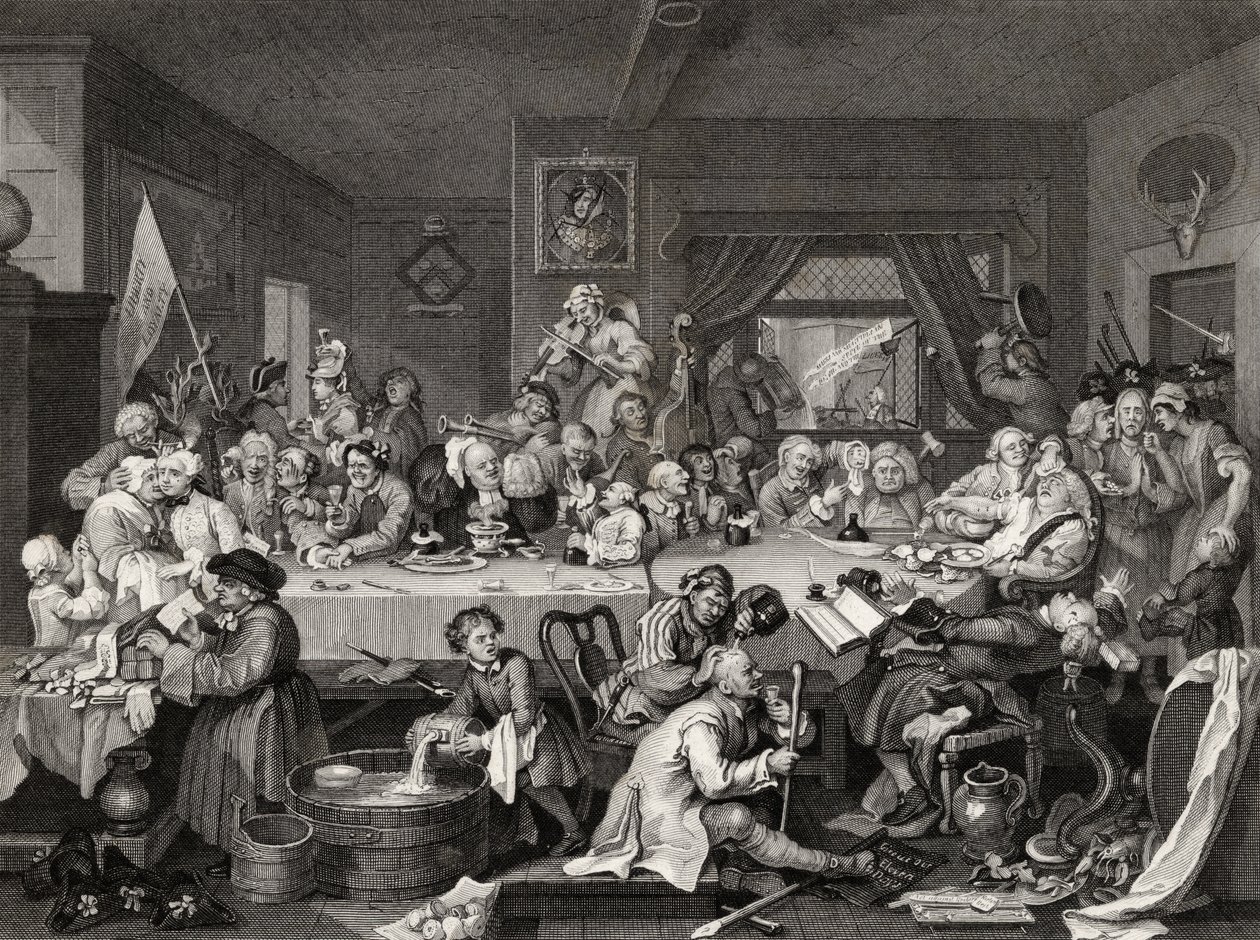 Un entretenimiento electoral de William Hogarth