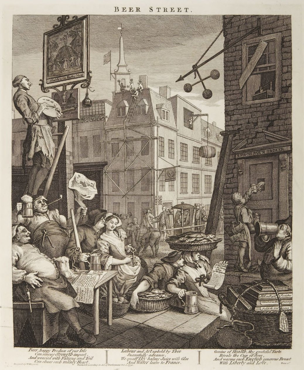 La calle de la cerveza de William Hogarth