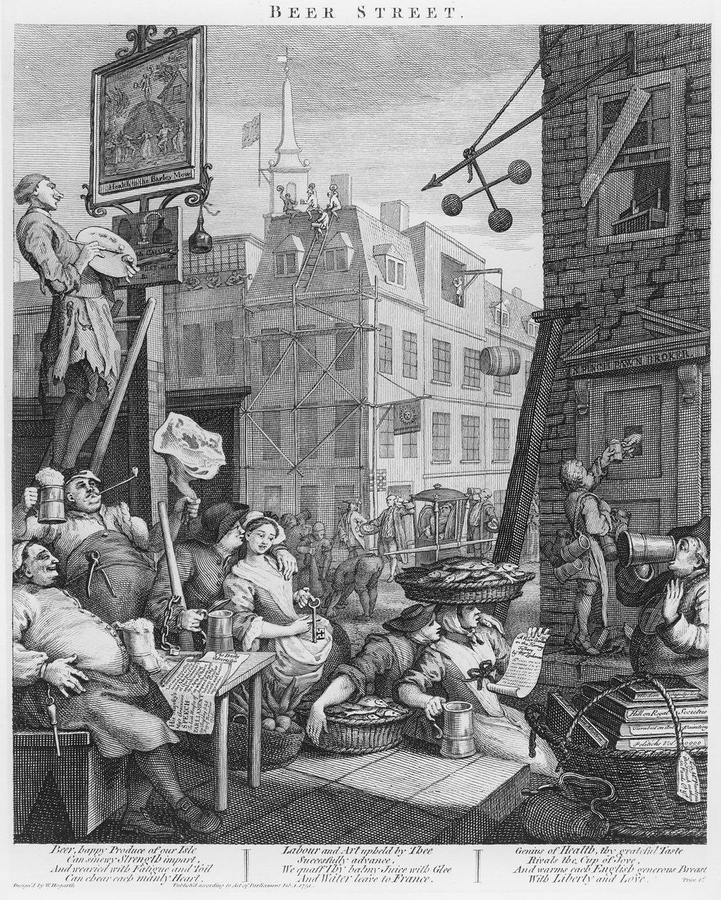 Calle de la cerveza de William Hogarth