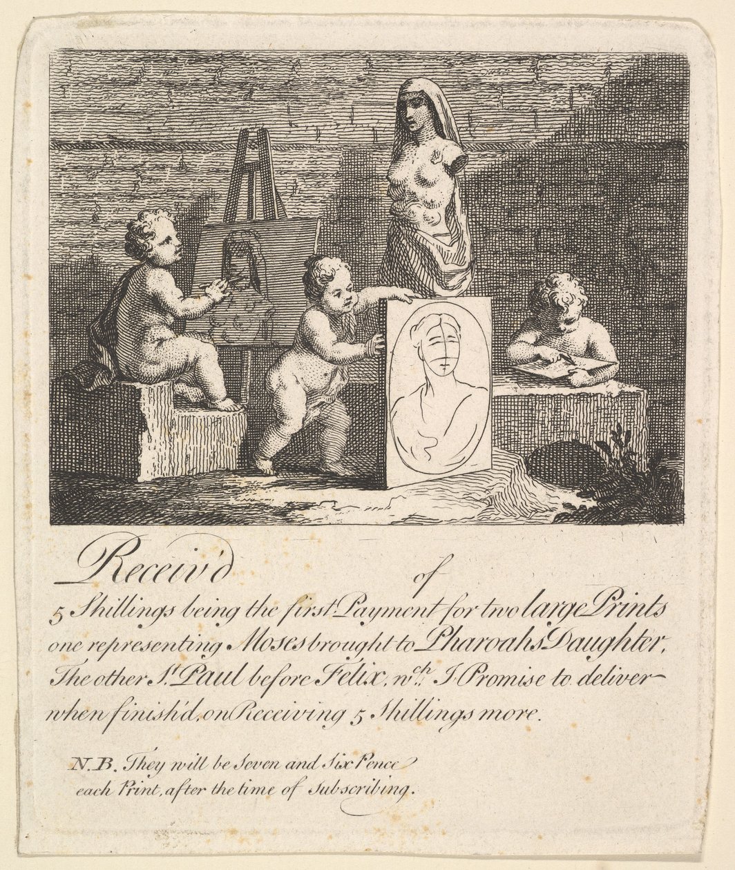 Niños espiando a la naturaleza de William Hogarth