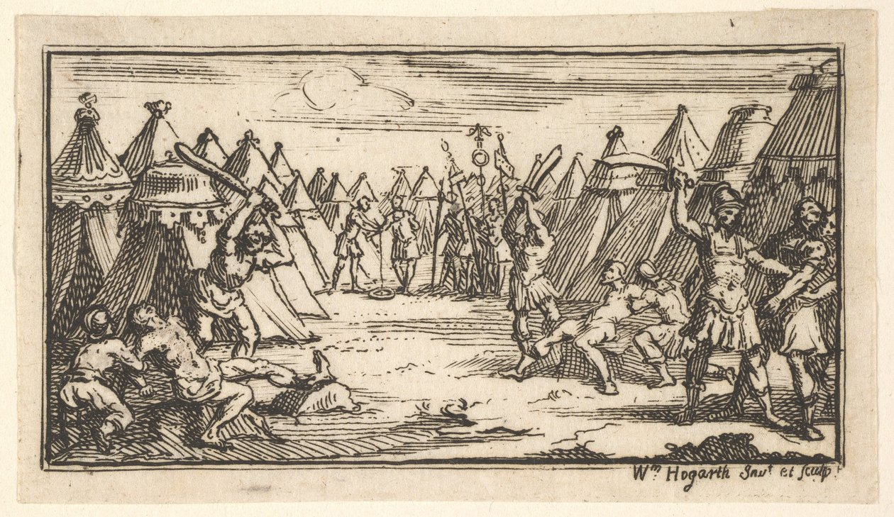Rompiendo las piernas, John Beaver, Castigos Militares Romanos de William Hogarth