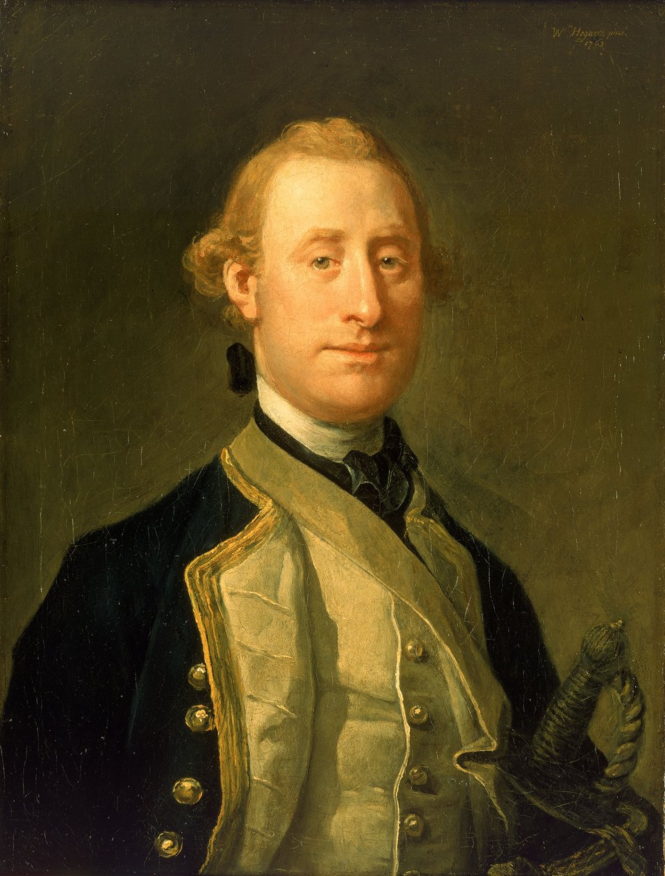 Capitán Sir Alexander Schomberg (1720-1804) de William Hogarth