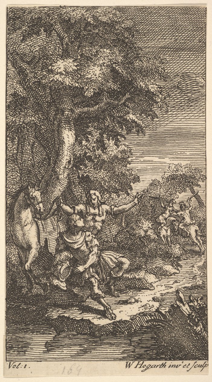 Cassandra, Frontispicio, Vol. 1, 1725 de William Hogarth