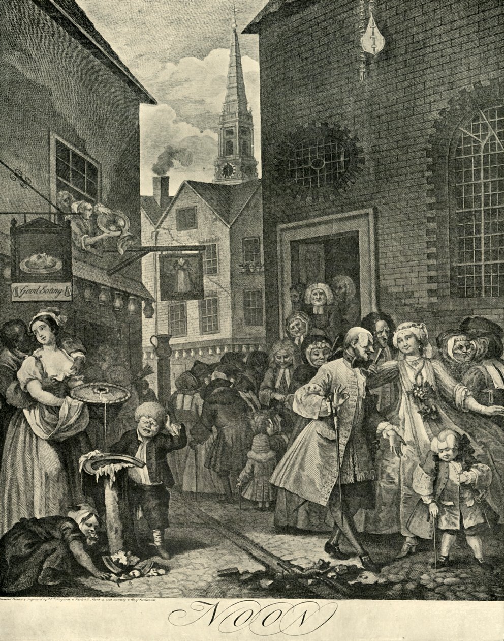 Covent Garden al mediodía, 1738, 1925 de William Hogarth