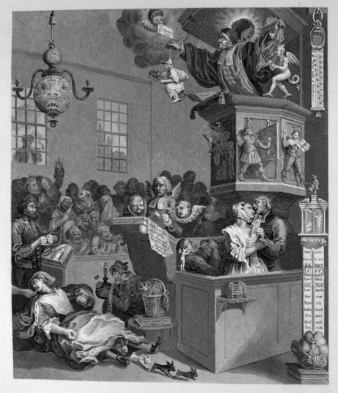 Credulidad, superstición y fanatismo de William Hogarth