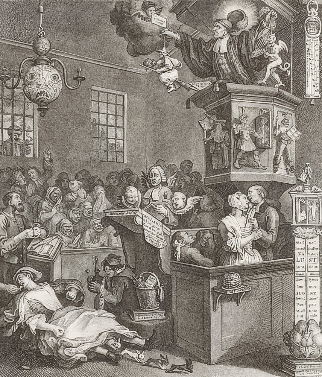 Credulidad, superstición y fanatismo de William Hogarth