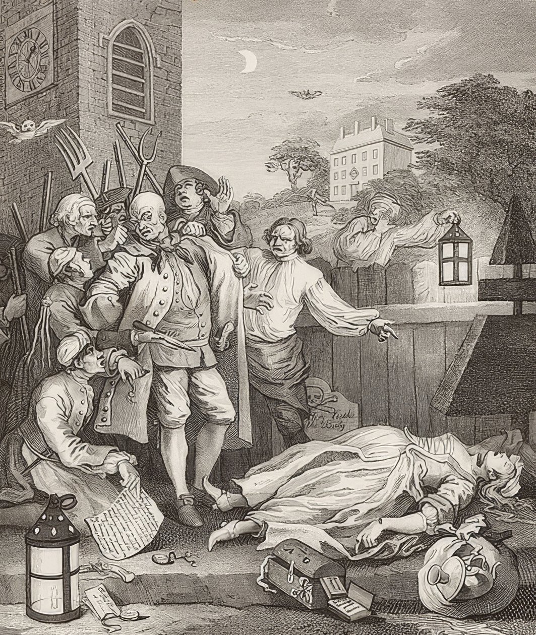 Crueldad en perfección / Crueldad consumada. De: Las cuatro etapas de la crueldad / Las cuatro etapas de la crueldad. 1751 de William Hogarth