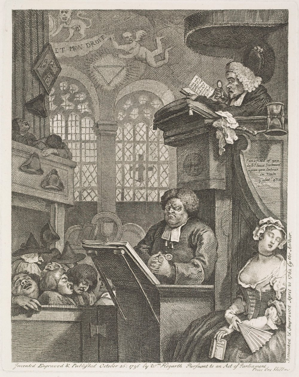 Los feligreses dormidos de William Hogarth