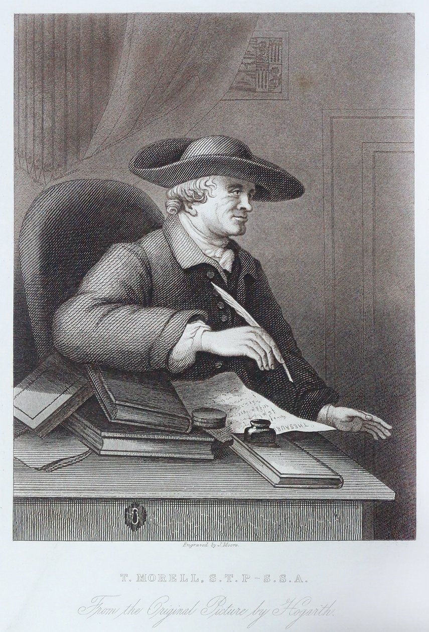 Grabado de T. Morell por William Hogarth de William Hogarth