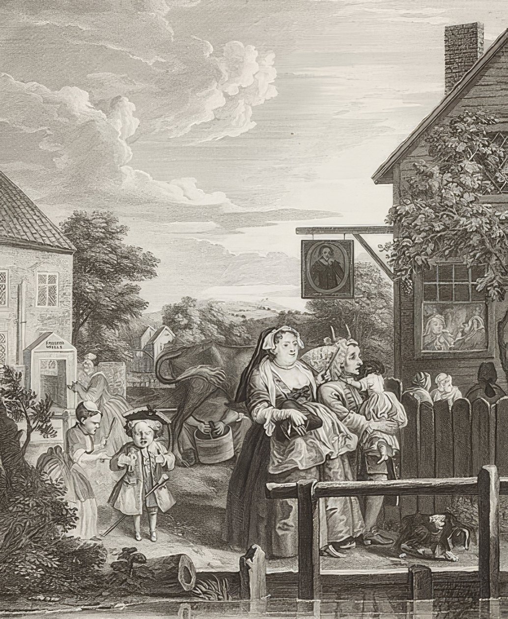 Tarde. De: Las cuatro horas del día de William Hogarth