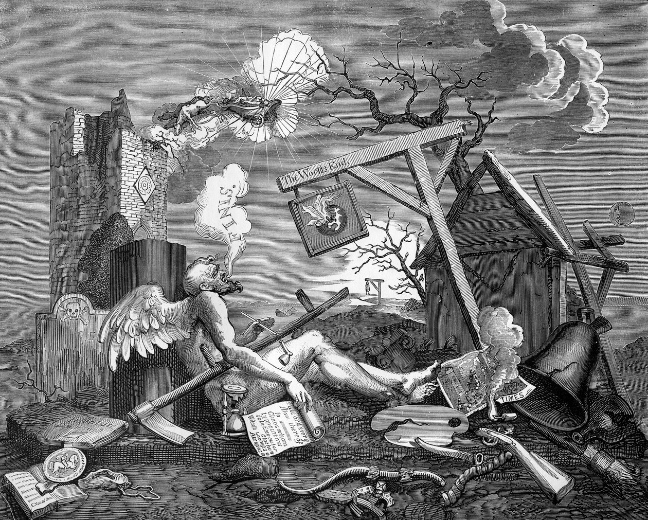 Finis; o, la pieza final - El Bathos de William Hogarth de William Hogarth