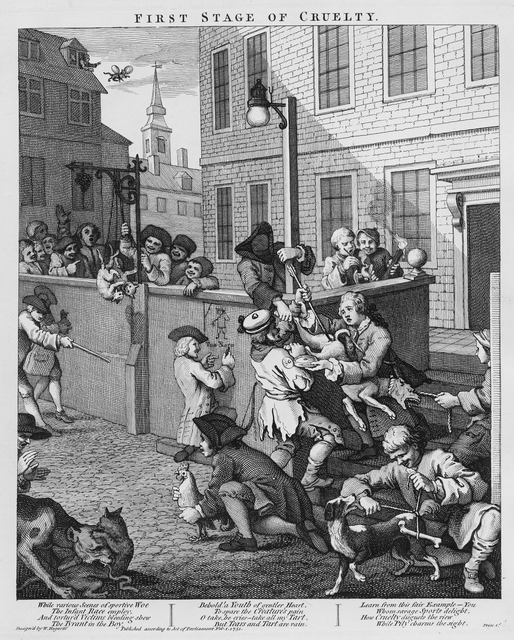 Primera etapa de la crueldad de William Hogarth