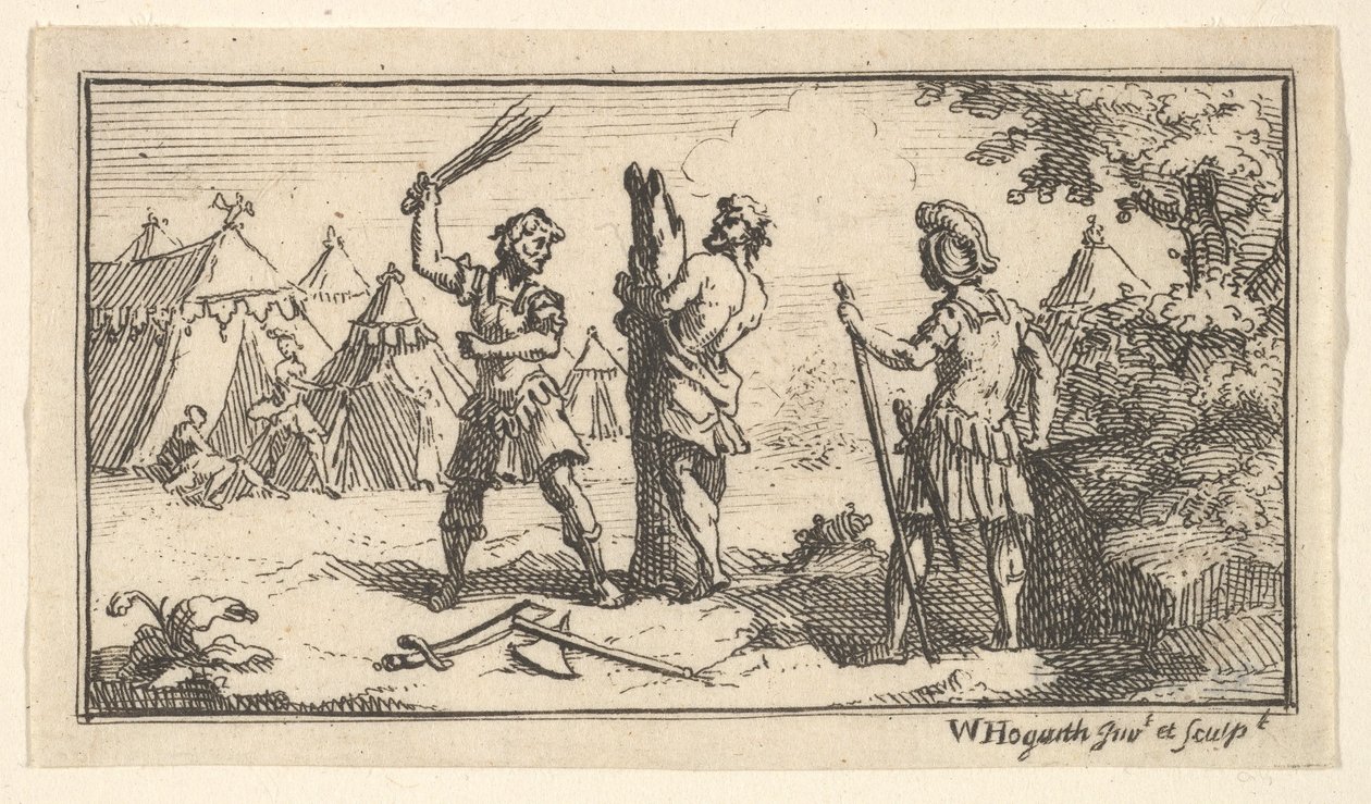 Fustigatio John Beaver, Castigos Militares Romanos, 1725, después de 1725 de William Hogarth