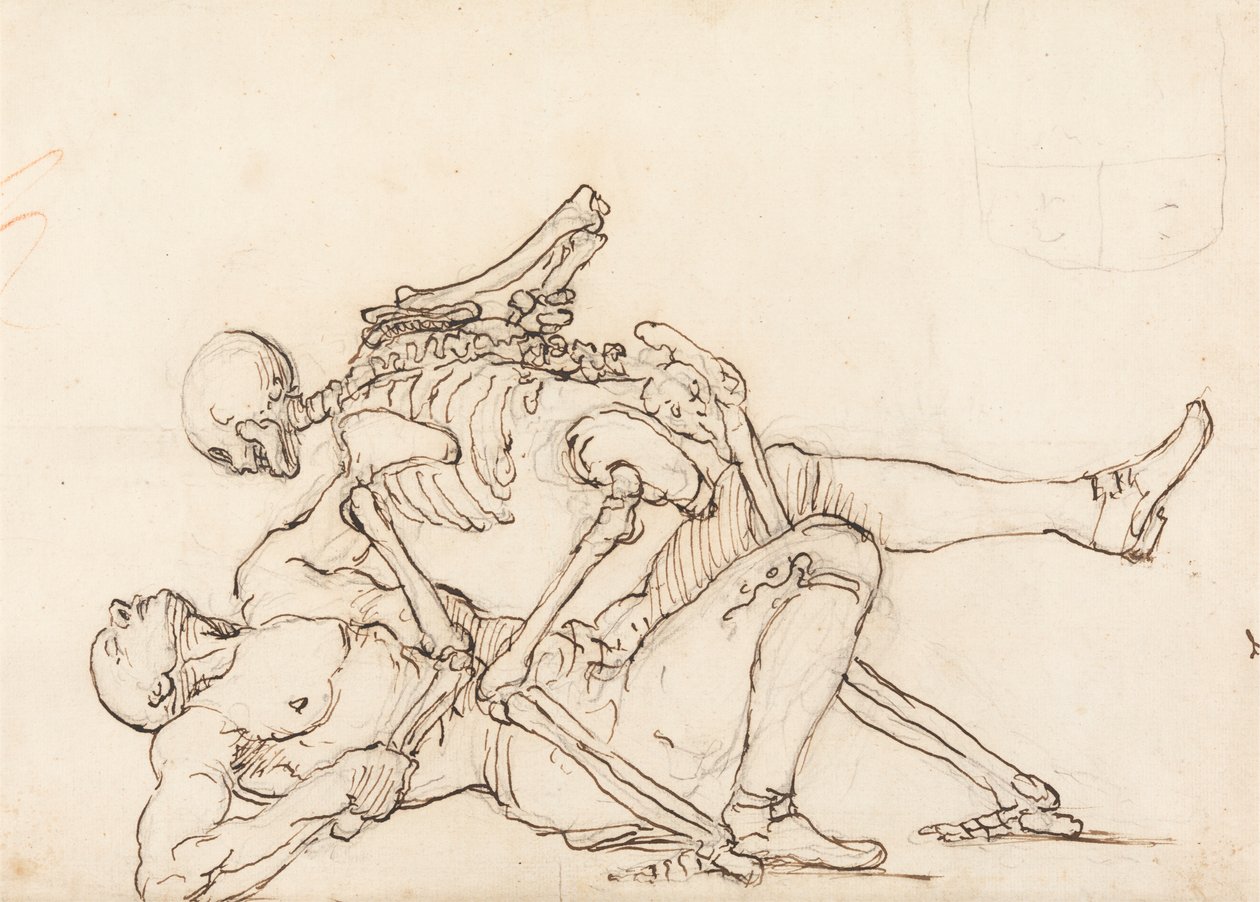 Epitafio de George Taylor: La muerte le hace una cruz a George Taylor de William Hogarth