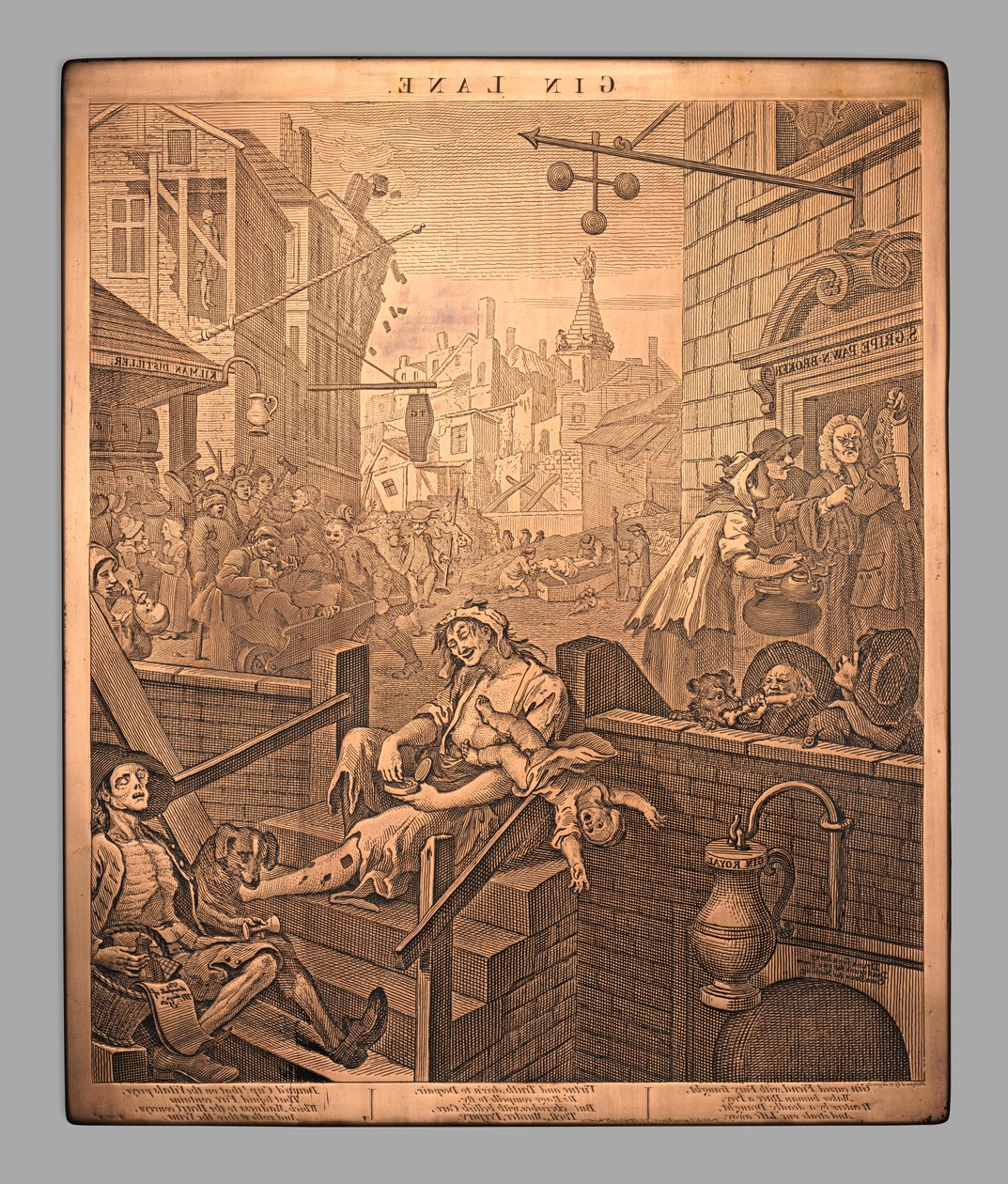 Gin Lane de William Hogarth
