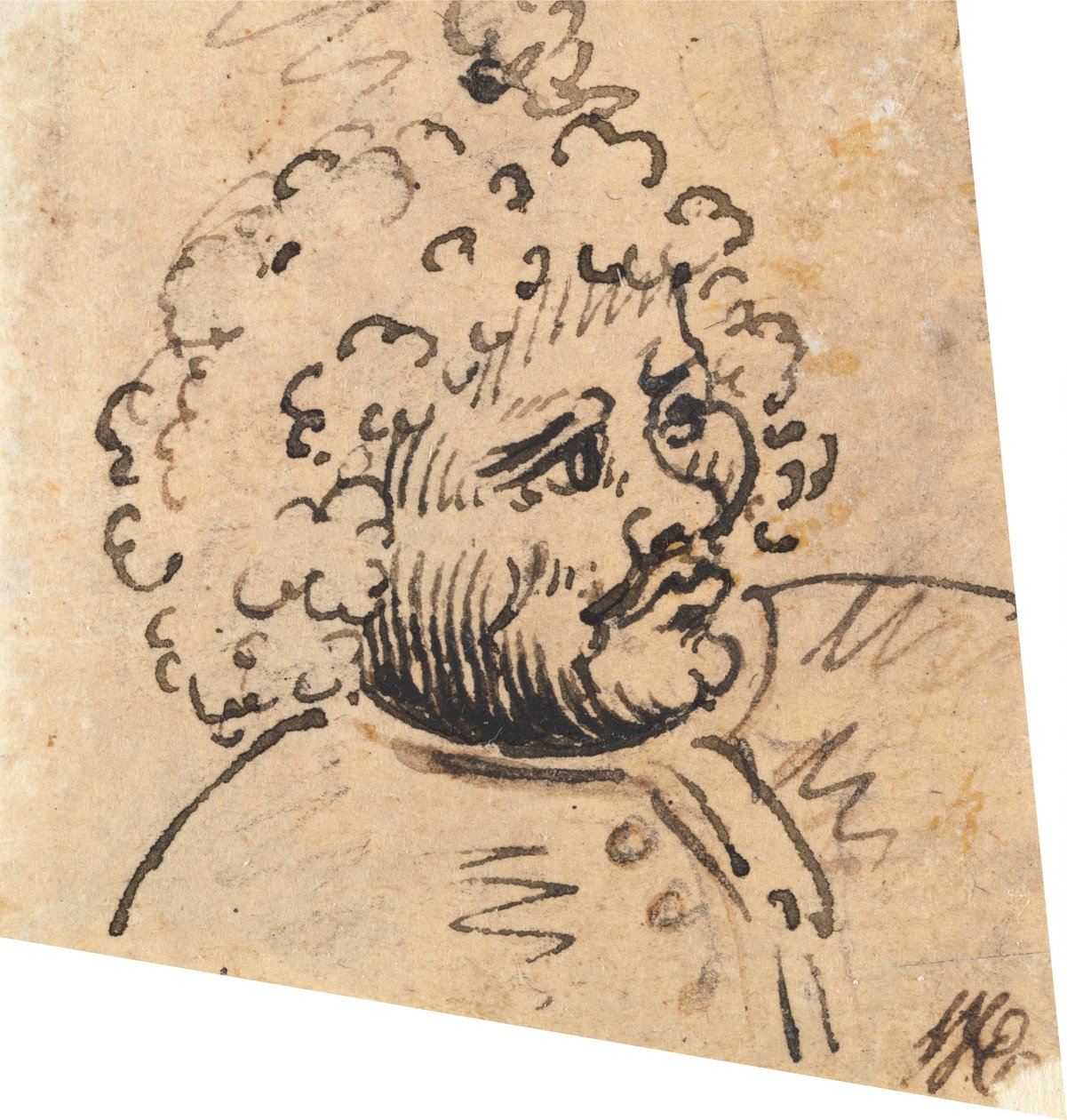 Grotesker Männerkopf de William Hogarth